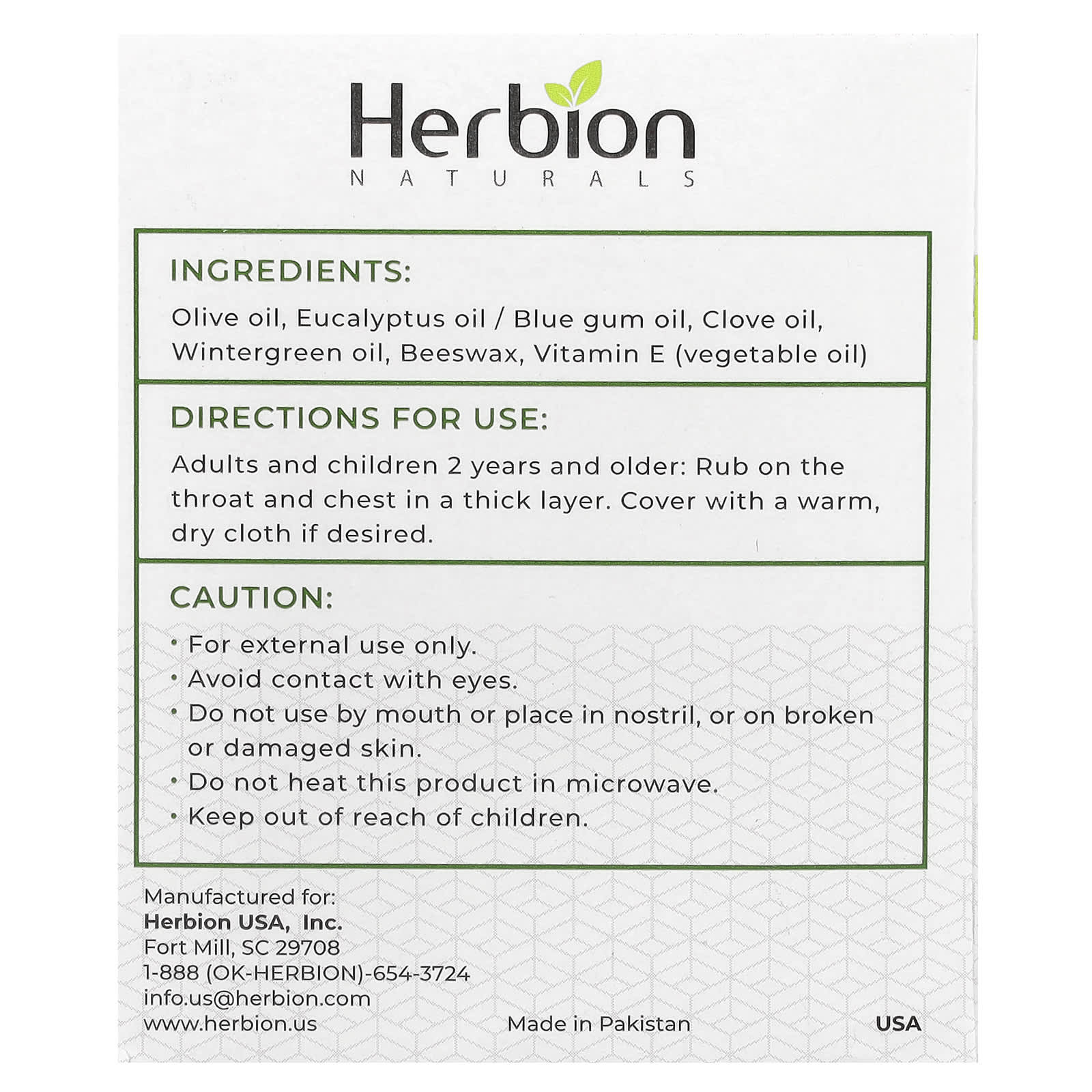 Herbion Naturals, All Natural Chest Rub, 3.53 oz (100 g)