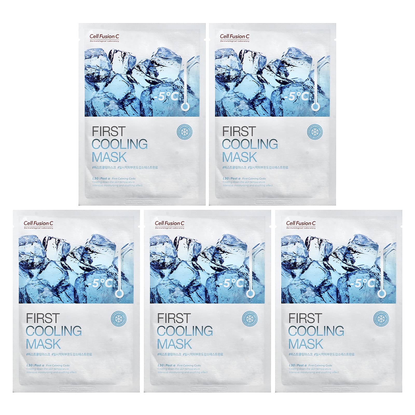 Cell Fusion C, First Cooling Beauty Mask, 5 Sheets, 0.95 oz (27 g) Each