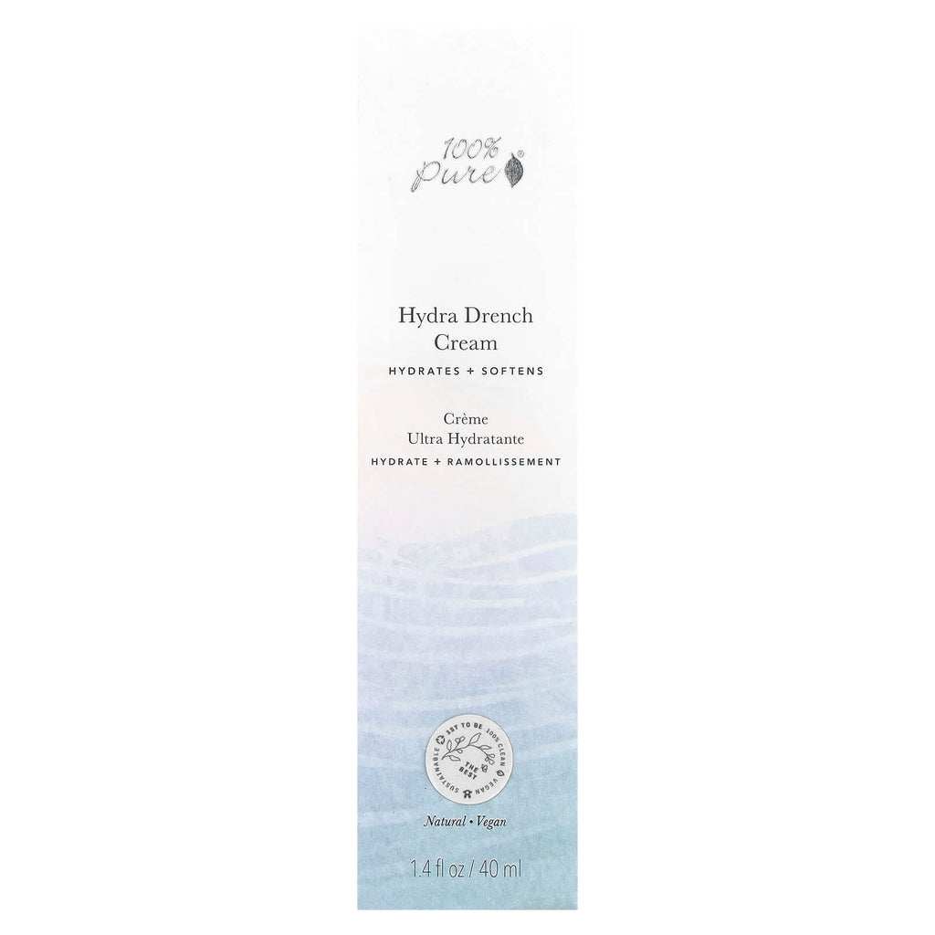 100% PURE, Hydra Drench Cream, 1.4 fl oz (40 ml)