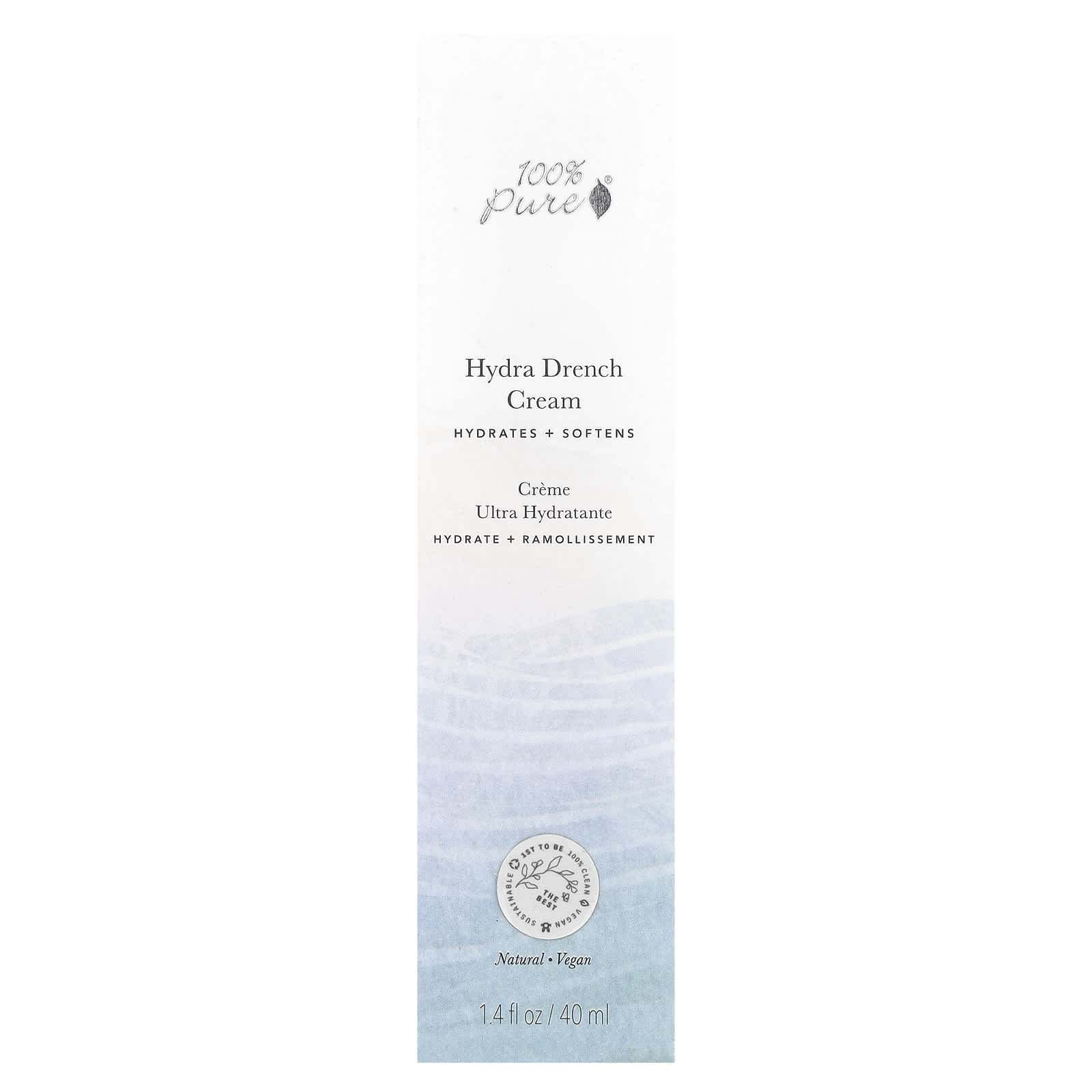 100% PURE, Hydra Drench Cream, 1.4 fl oz (40 ml)