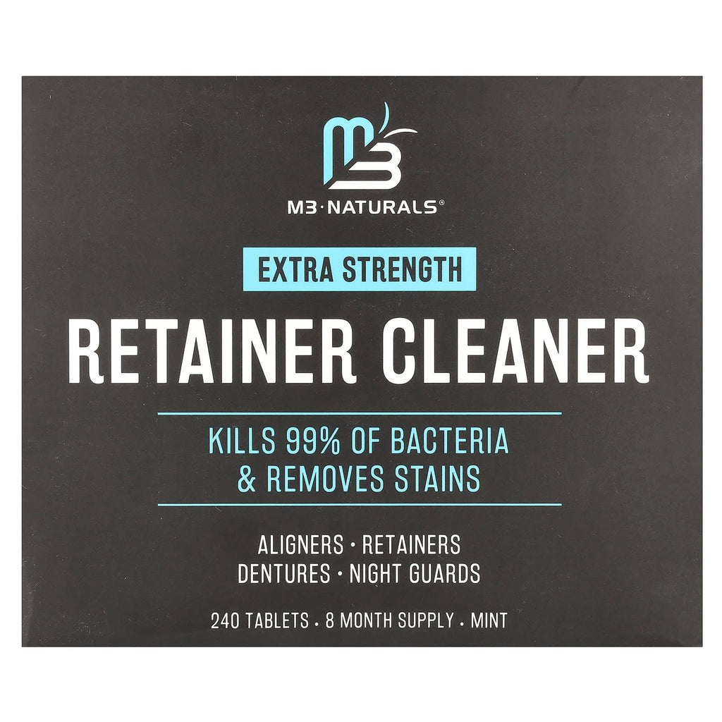 M3 Naturals, Retainer Cleaner, Mint, 240 Tablets