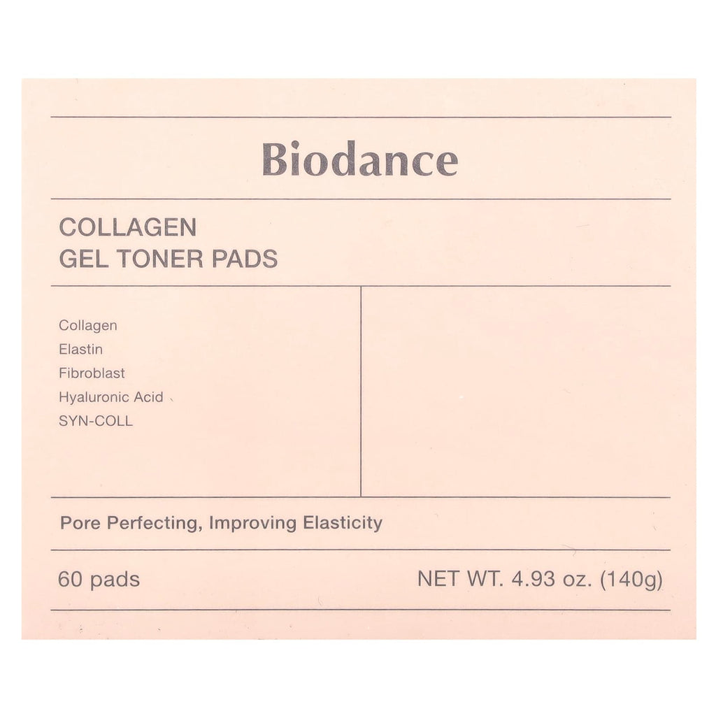 Biodance, Collagen Gel Toner Pads, 60 Pads