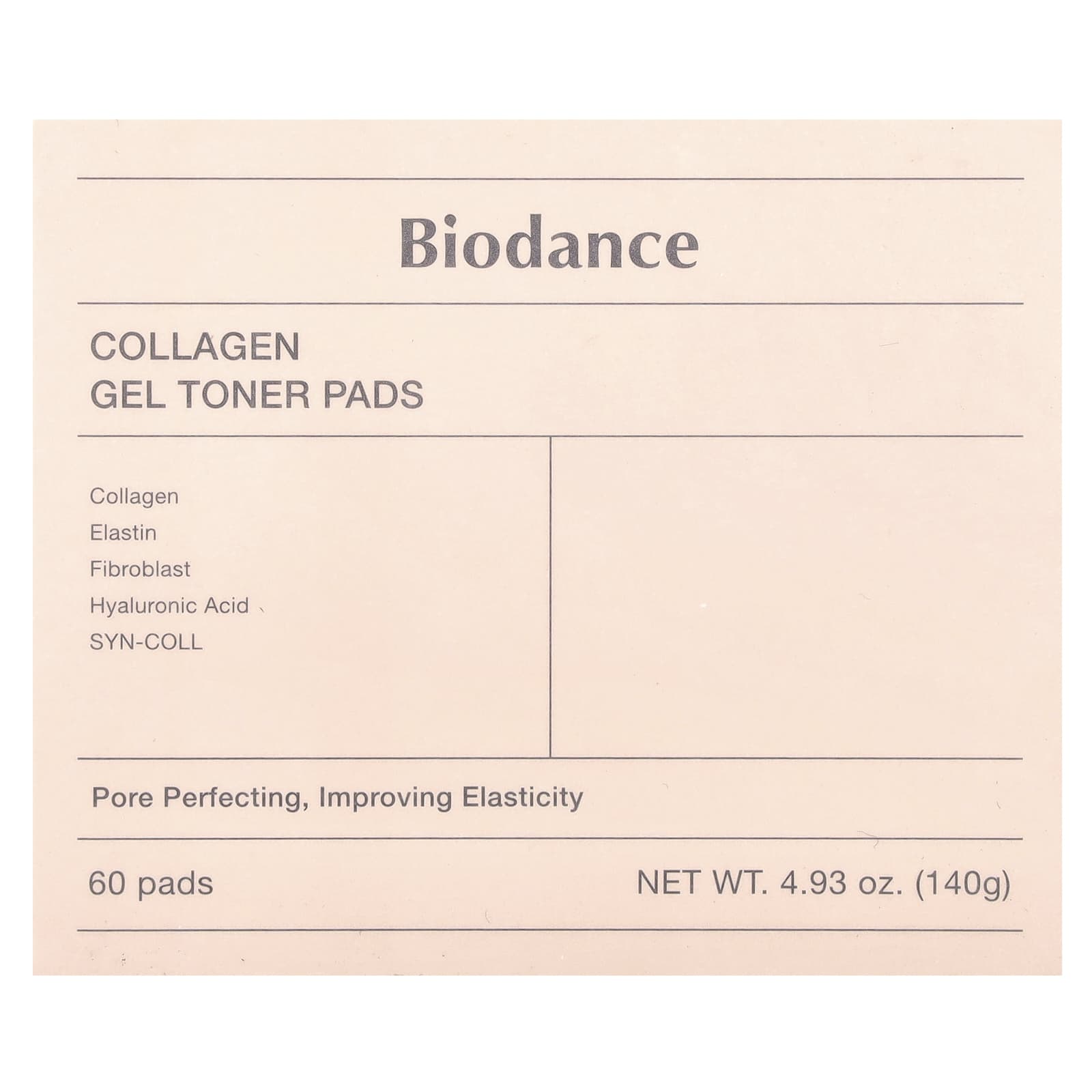 Biodance, Collagen Gel Toner Pads, 60 Pads
