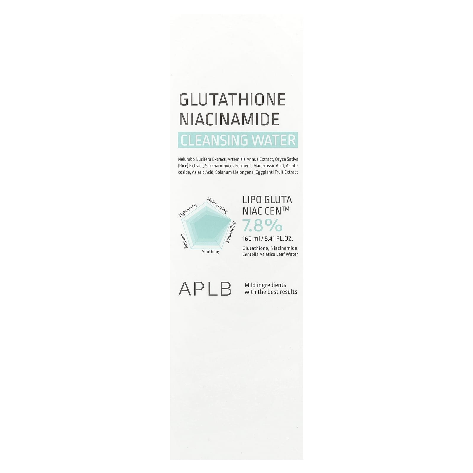 APLB, Glutathione Niacinamide, Cleansing Water, 5.41 fl oz (160 ml)