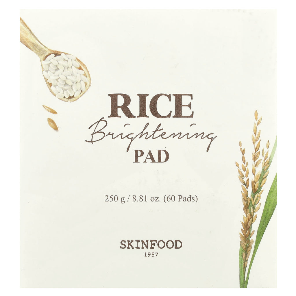 SKINFOOD, Rice Brightening Pad, 60 Pads