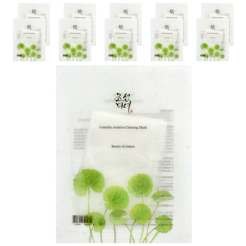 Beauty of Joseon, Centella Asiatica Calming Beauty Mask, 10 Sheets, 0.84 fl oz (25 ml) Each