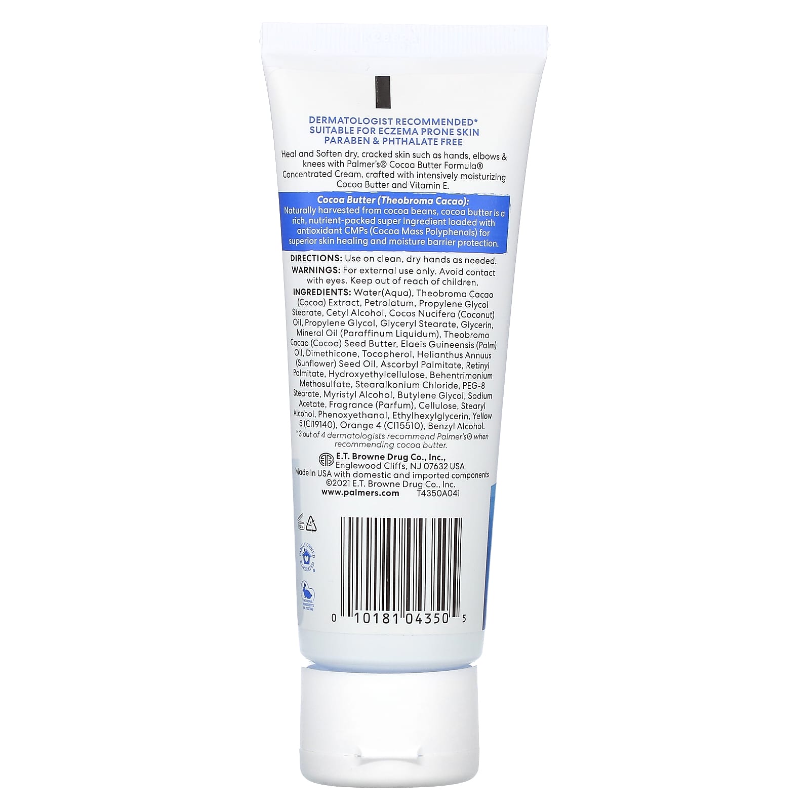 Palmer's, Cocoa Butter Formula® with Vitamin E, Heals Softens Concentrated Cream, 3.75 oz (100 g)