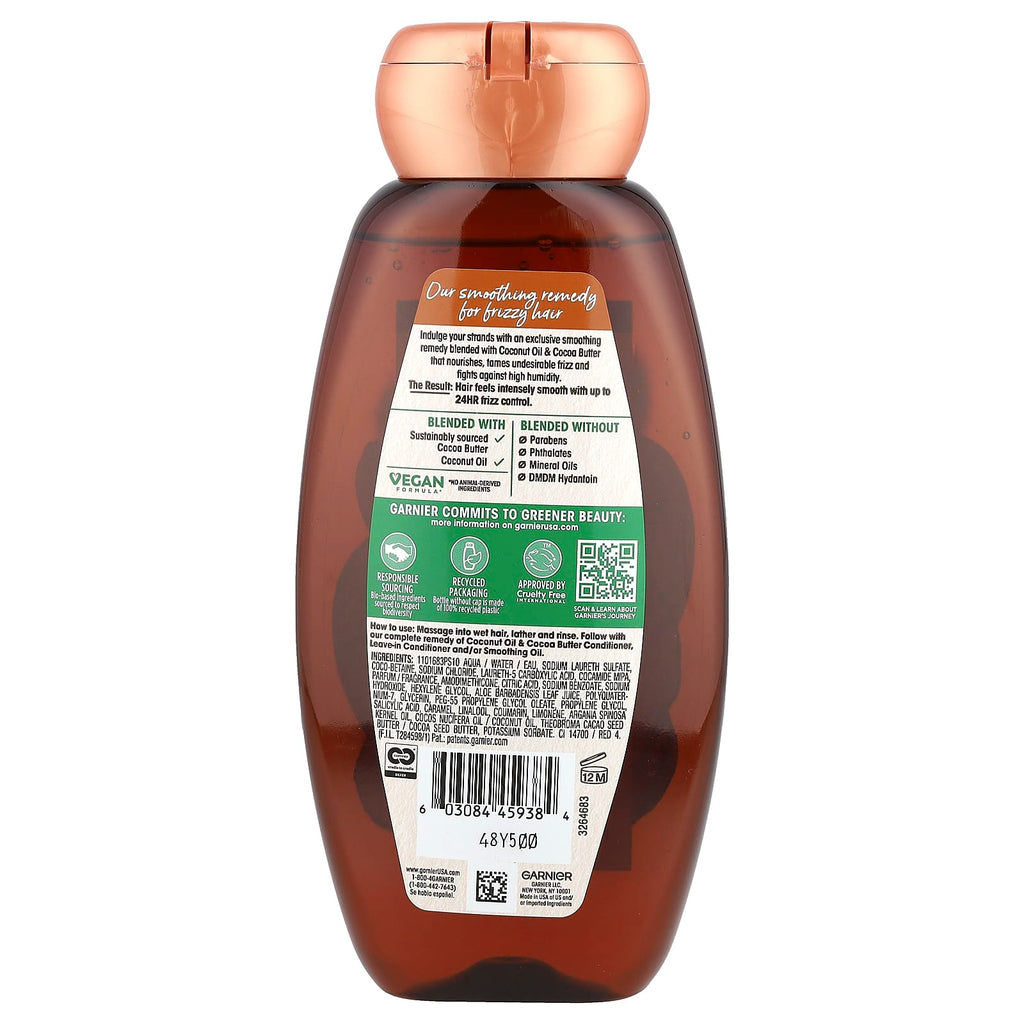 Garnier, Whole Blends, Smoothing Shampoo, Coconut Oil & Cocoa Butter , 12.5 fl oz (370 ml)