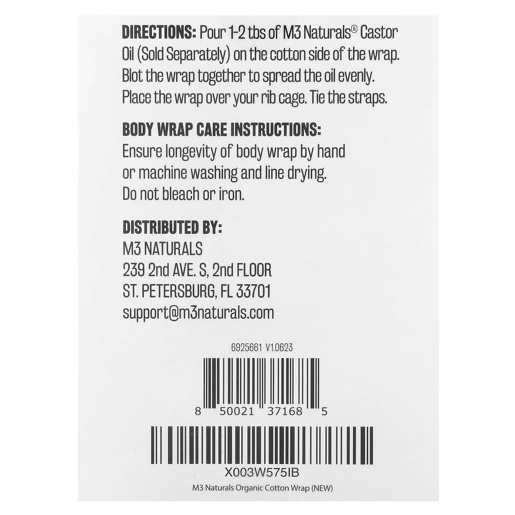 M3 Naturals, Cotton Body Wrap, 1 Organic Cotton Wrap