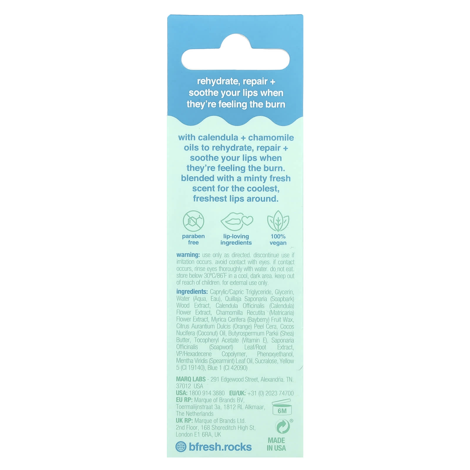 b.fresh, Bye Bye To The Burn, Cooling Lip Serum, Mint, 0.5 fl oz (15 ml)