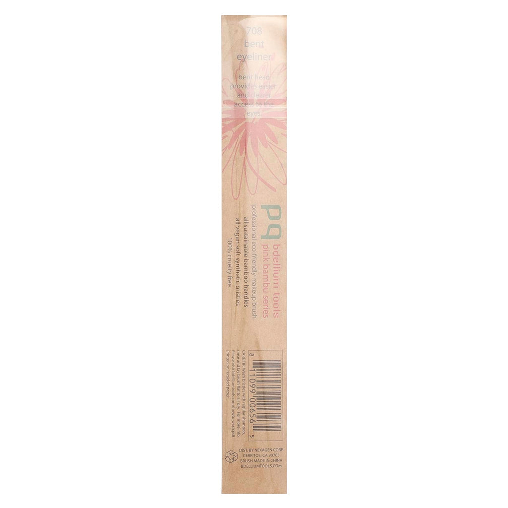 Bdellium Tools, Pink Bambu, Bent Eyeliner, 708, 1 Brush