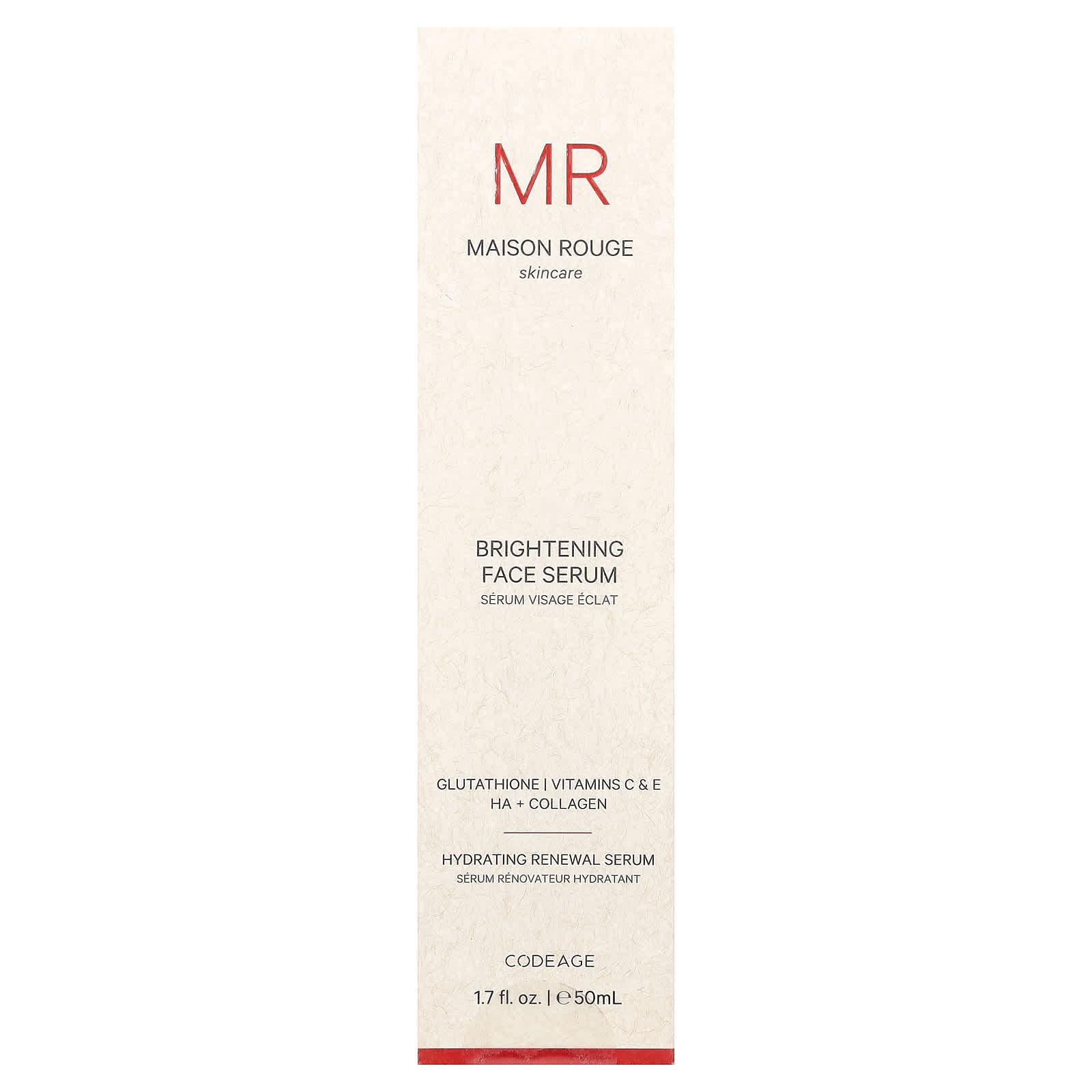 Codeage, Maison Rouge Skincare, Brightening Face Serum, 1.7 fl oz (50 ml)