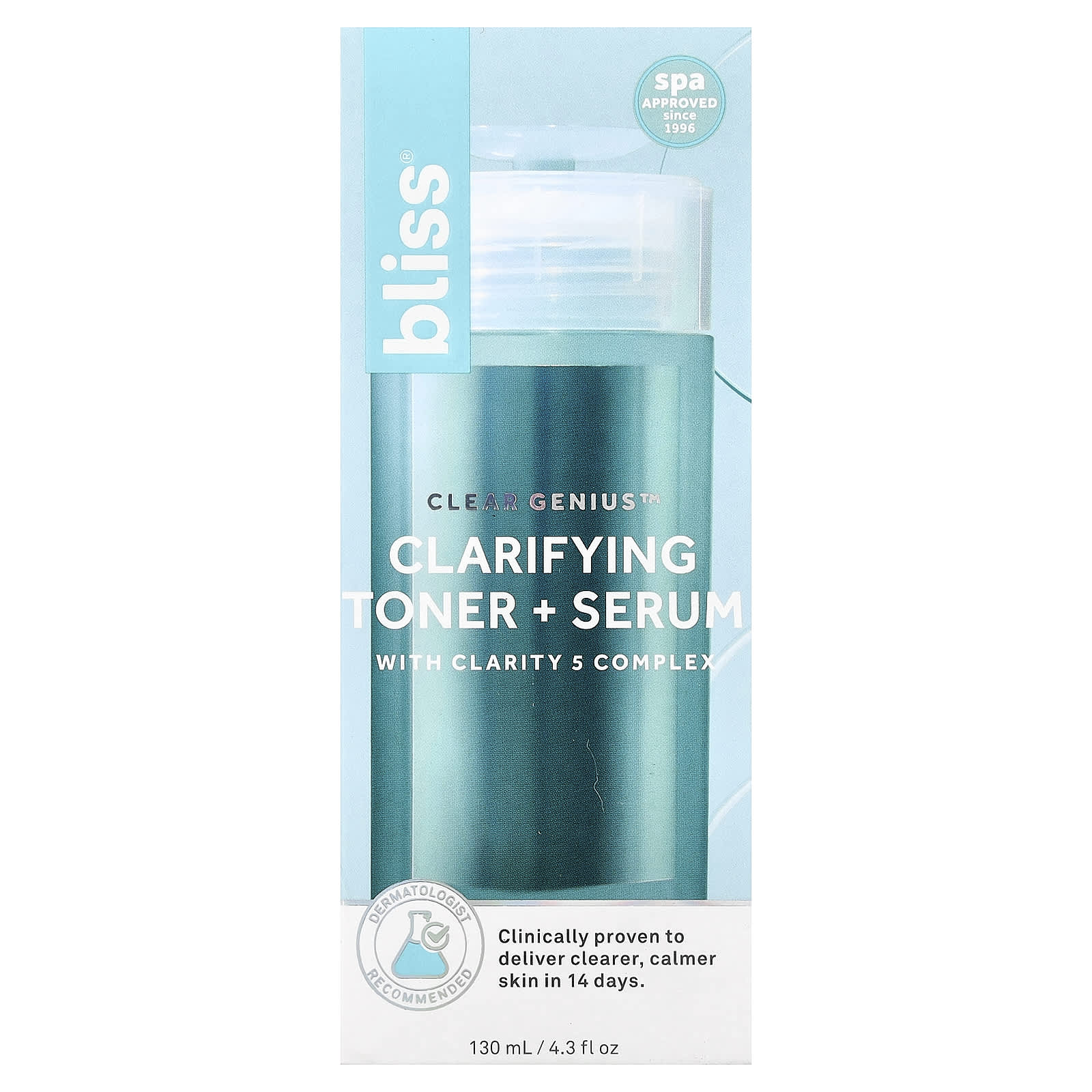Bliss, Clear Genius™, Clarifying Toner + Serum, 4.3 fl oz (130 ml)