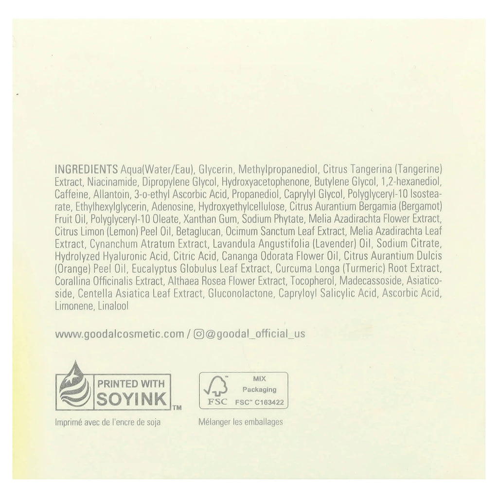 Goodal, Green Tangerine Vita-C Dark Spot Care Pad, 70 Pads