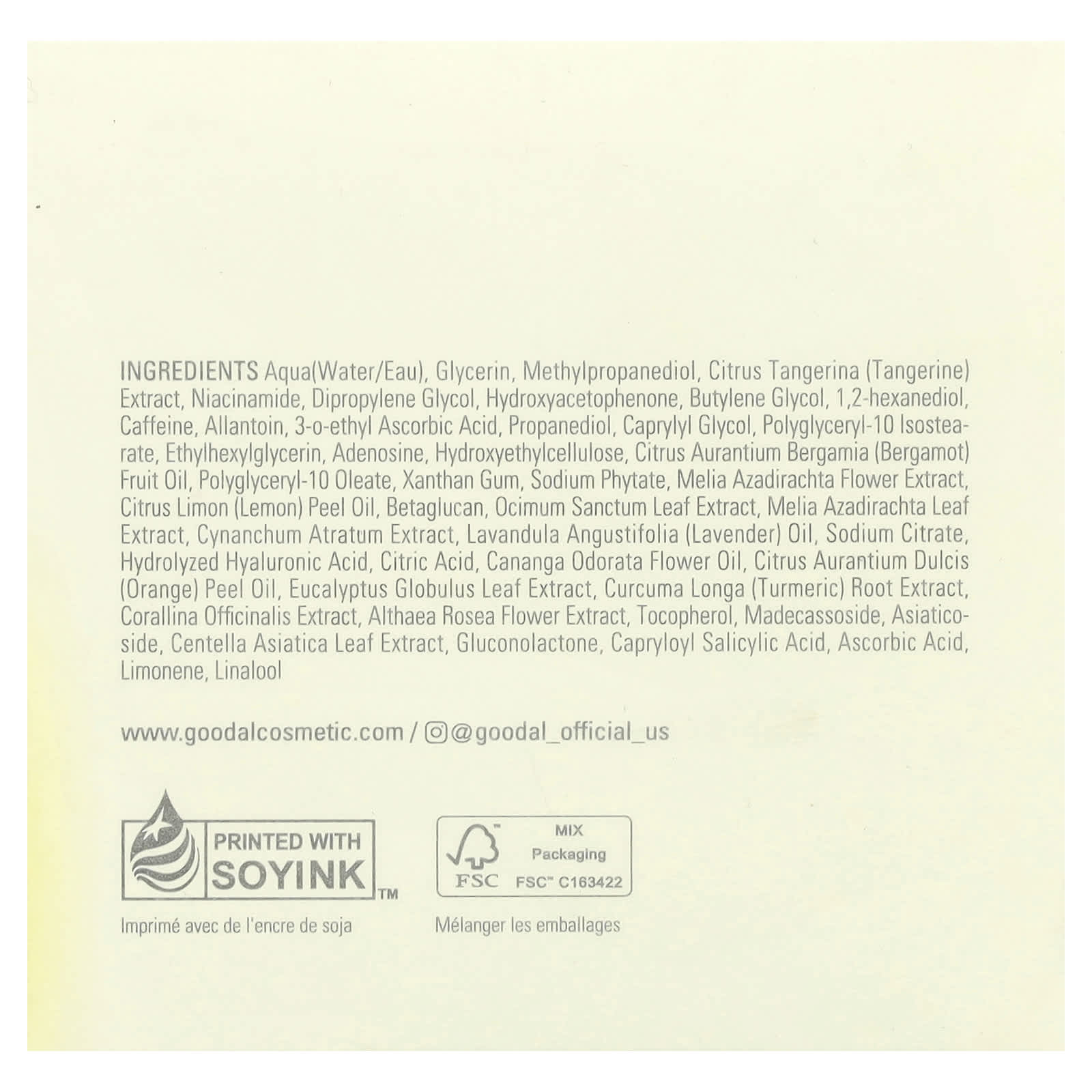 Goodal, Green Tangerine Vita-C Dark Spot Care Pad, 70 Pads