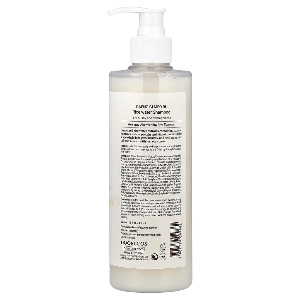 DAENG GI MEO RI, Rice Water Shampoo, For Bushy and Damaged Hair, 13.5 fl oz (400 ml)