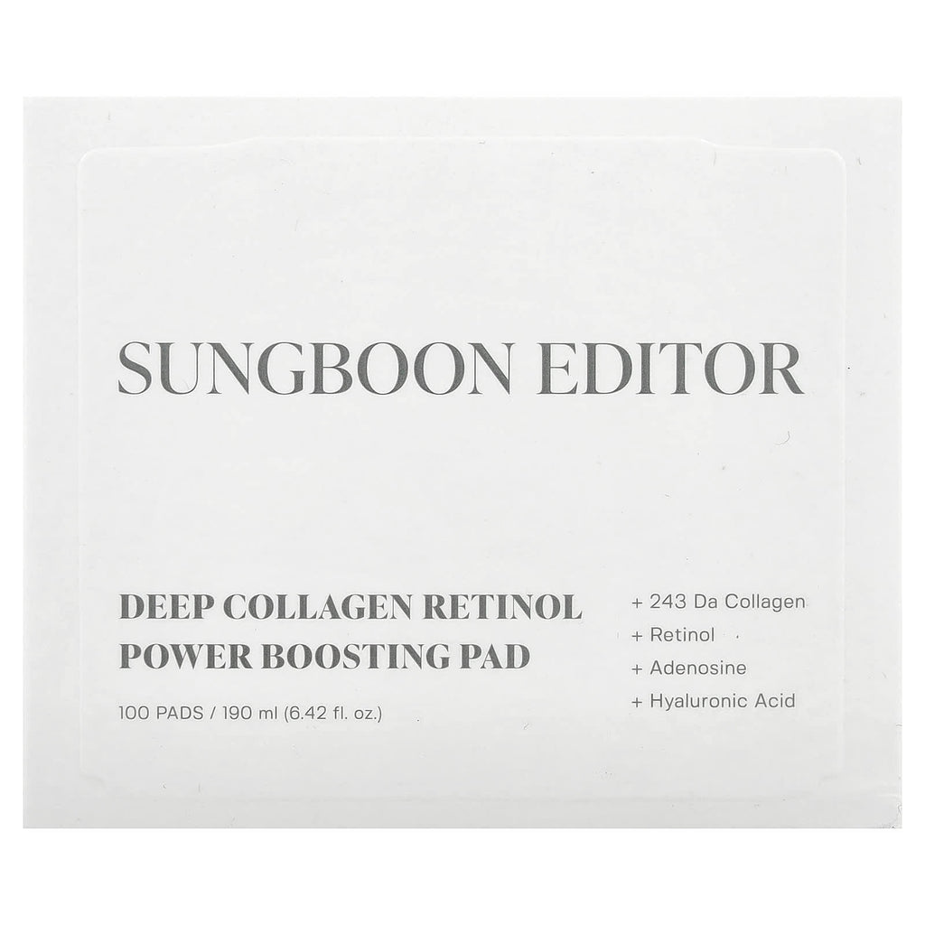 Sungboon Editor, Deep Collagen Retinol Power Boosting Pad, 100 Pads