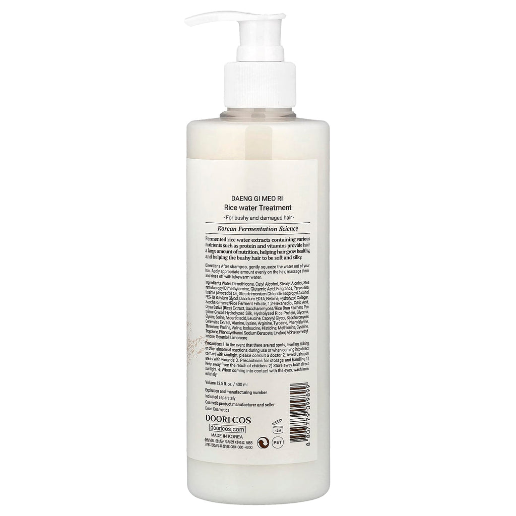 DAENG GI MEO RI, Rice Water Treatment, For Bushy and Damaged Hair, 13.5 fl oz (400 ml)
