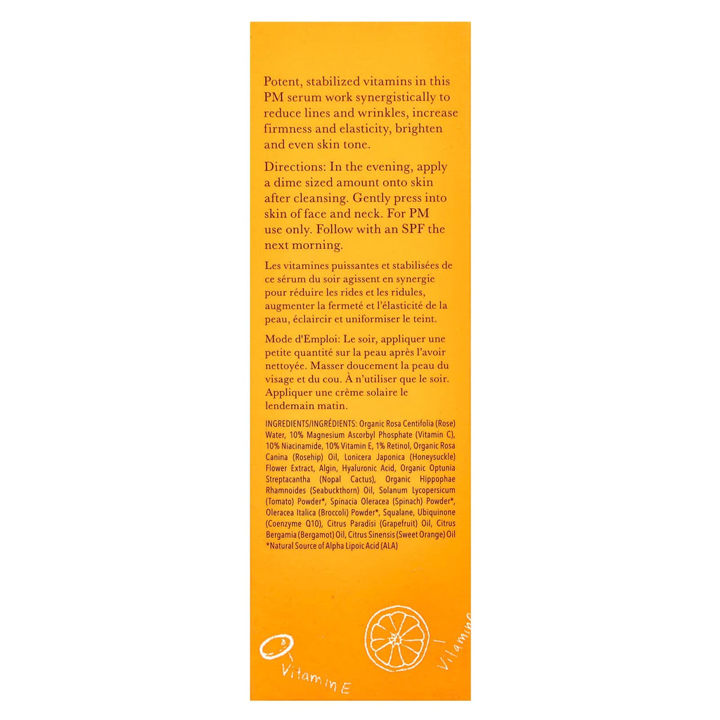 100% PURE, Multi-Vitamin + Antioxidants Potent PM Serum, 1 fl oz (30 ml)