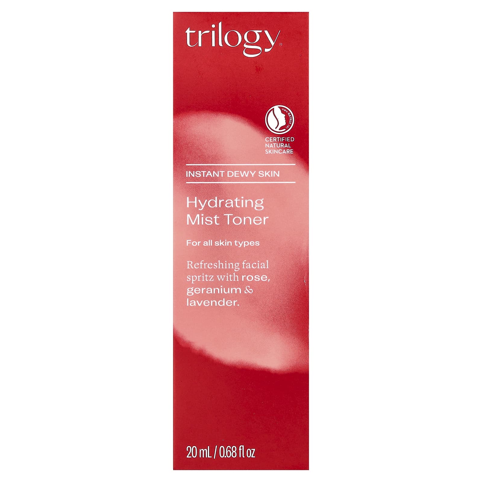 Trilogy, Hydrating Mist Toner, For All Skin Types, 0.68 fl oz (20 ml)