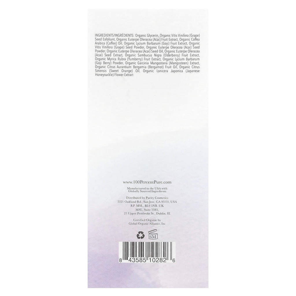 100% PURE, Acai Pulp Facial Scrub, 2 fl oz (59 ml)