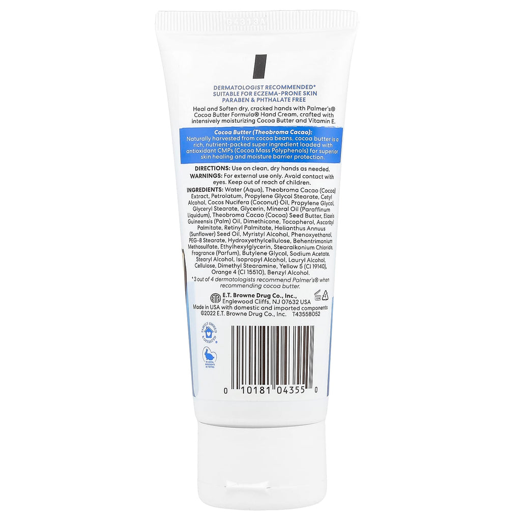 Palmer's, Cocoa Butter Formula® with Vitamin E, Hand Cream, 3.4 oz (96 g)