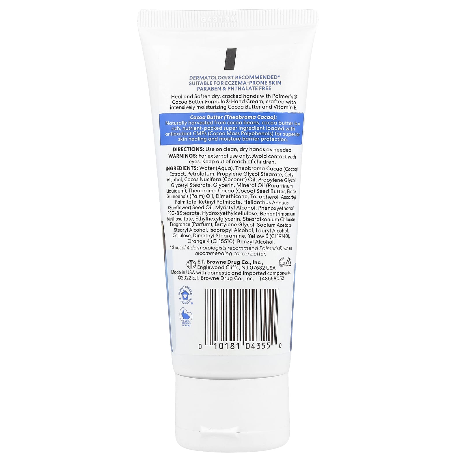 Palmer's, Cocoa Butter Formula® with Vitamin E, Hand Cream, 3.4 oz (96 g)