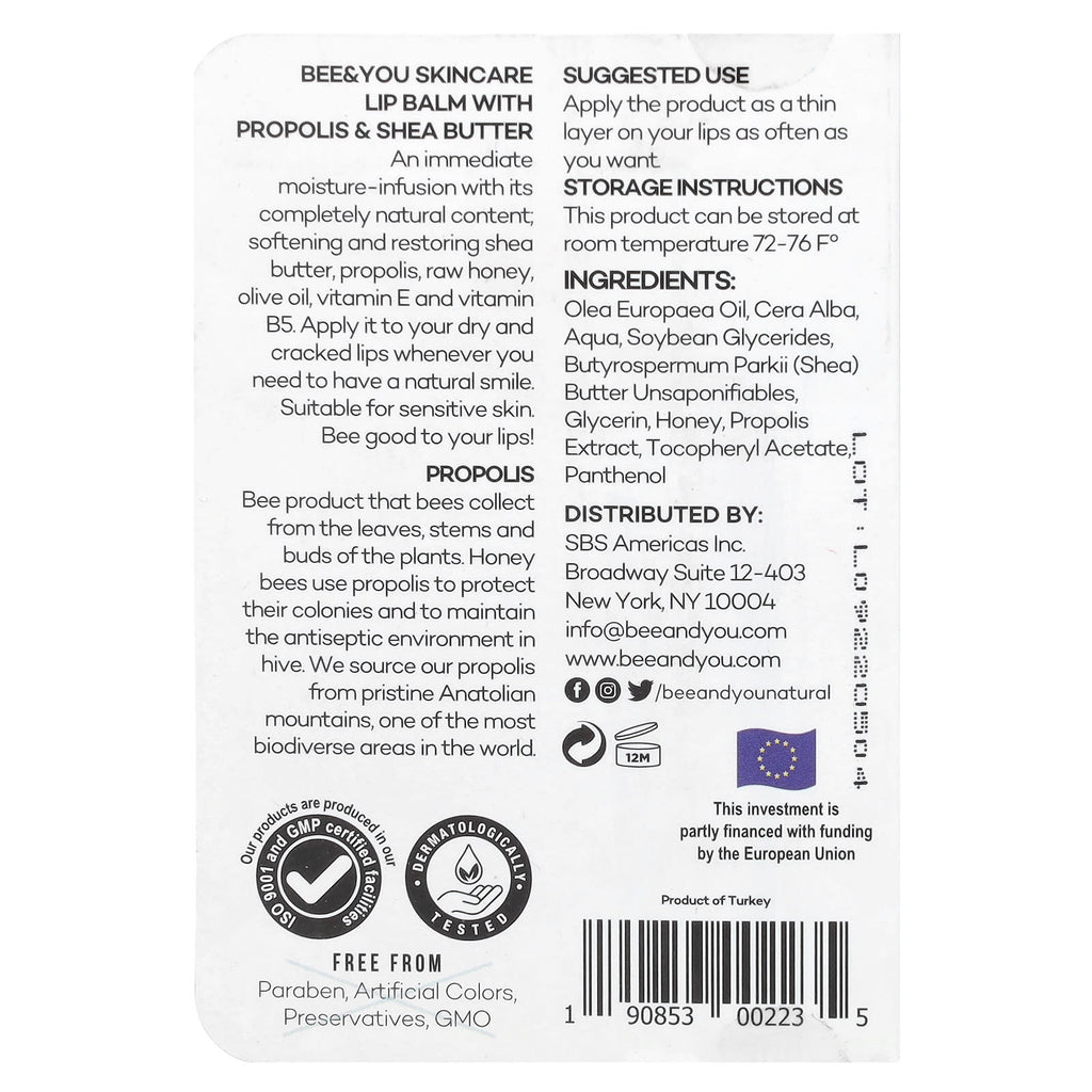 Bee & You, Moisturizing Lip Balm, 0.34 fl oz (10 ml)