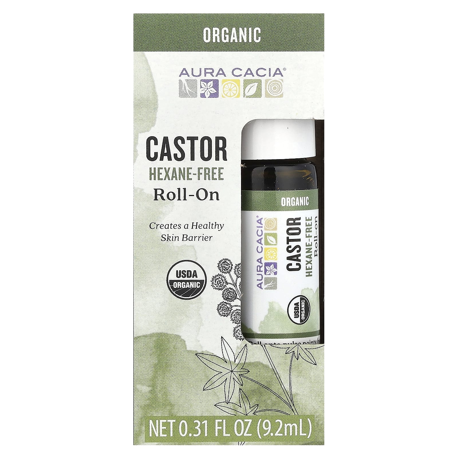 Aura Cacia, Roll-On, Castor, 0.31 fl oz (9.2 ml)