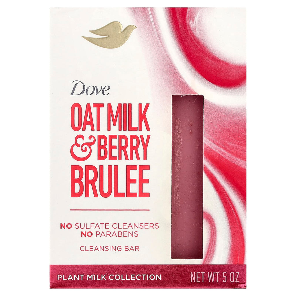 Dove, Plant Milk Cleansing Bar Soap, Oat Milk & Berry Brulee, 5 oz