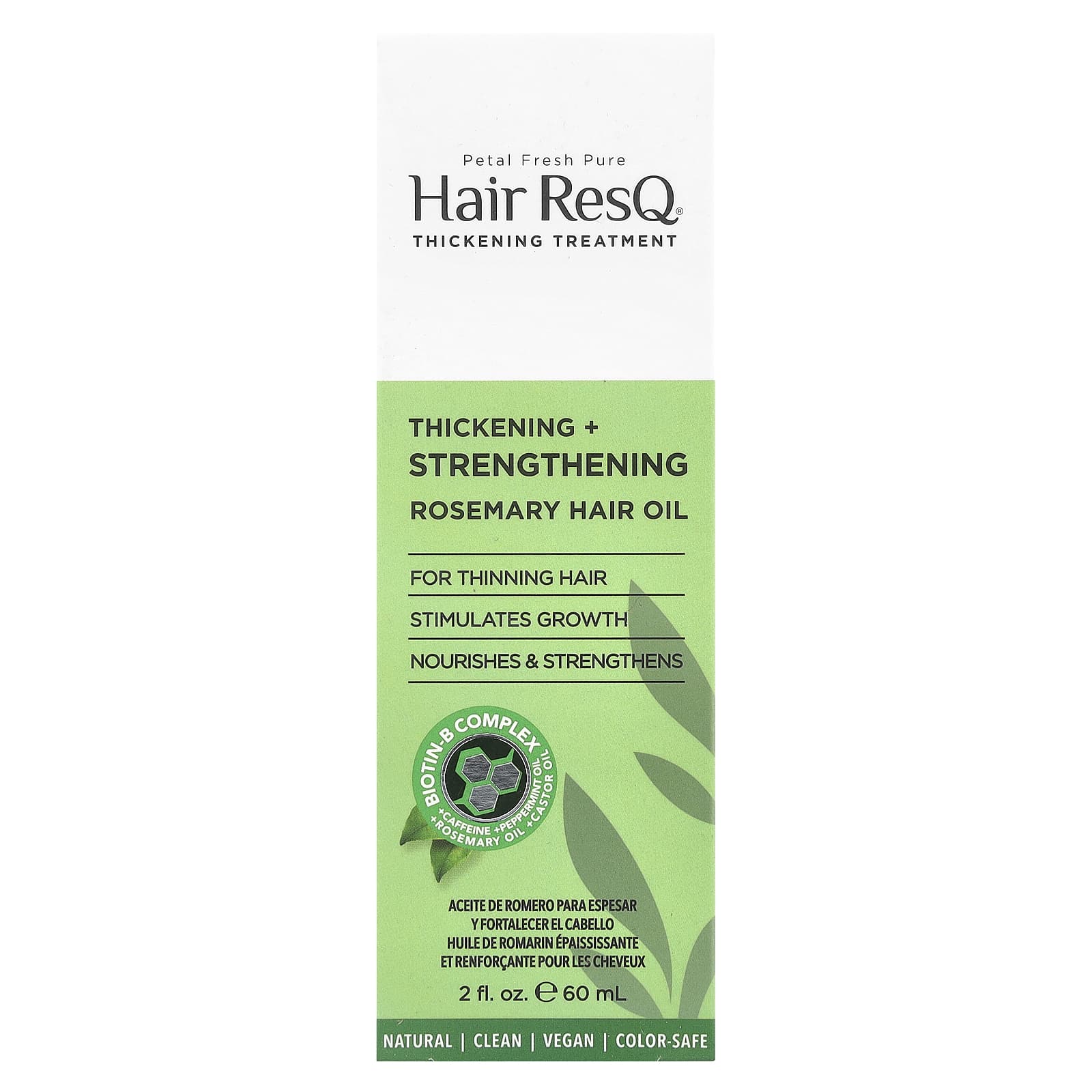 Petal Fresh, Hair ResQ®, Rosemary Hair Oil, Thickening + Strengthening, 2 fl oz (60 ml)