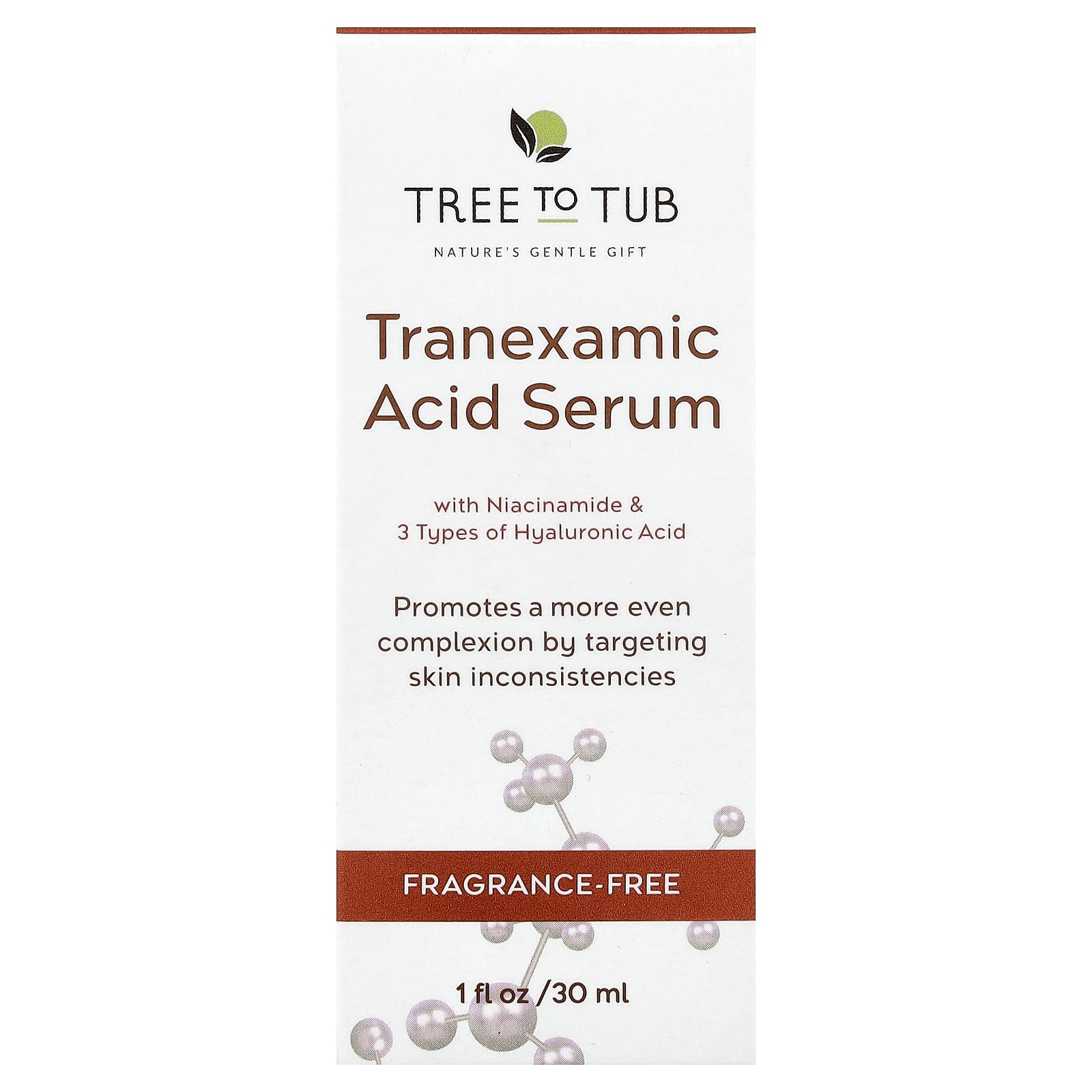 Tree To Tub, Tranexamic Acid Serum, Fragrance Free, 1 fl oz (30 ml)