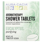 Aura Cacia, Aromatherapy Shower Tablets, Eucalyptus, 3 Tablets, 1 oz Each