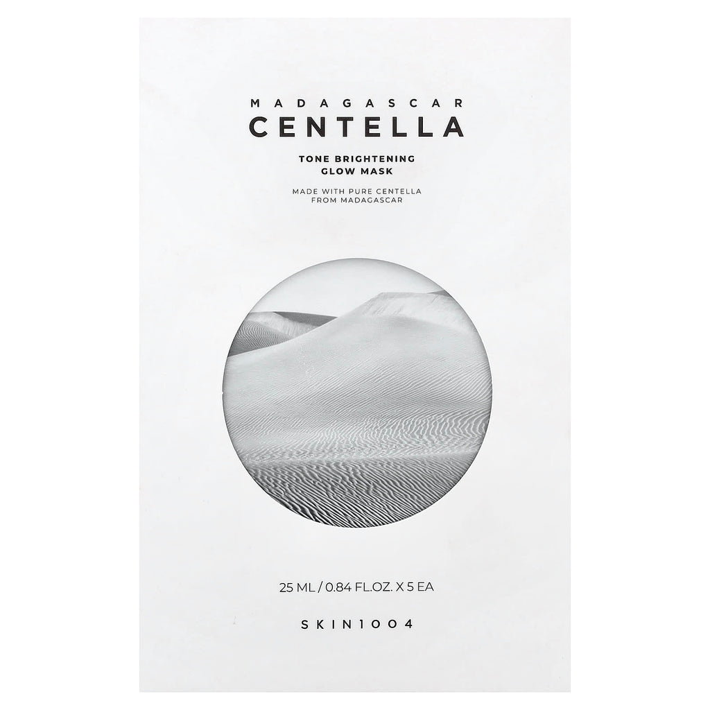 SKIN1004, Madagascar Centella, Tone Brightening Glow Beauty Mask, 5 Sheets, 0.84 fl oz (25 ml) Each