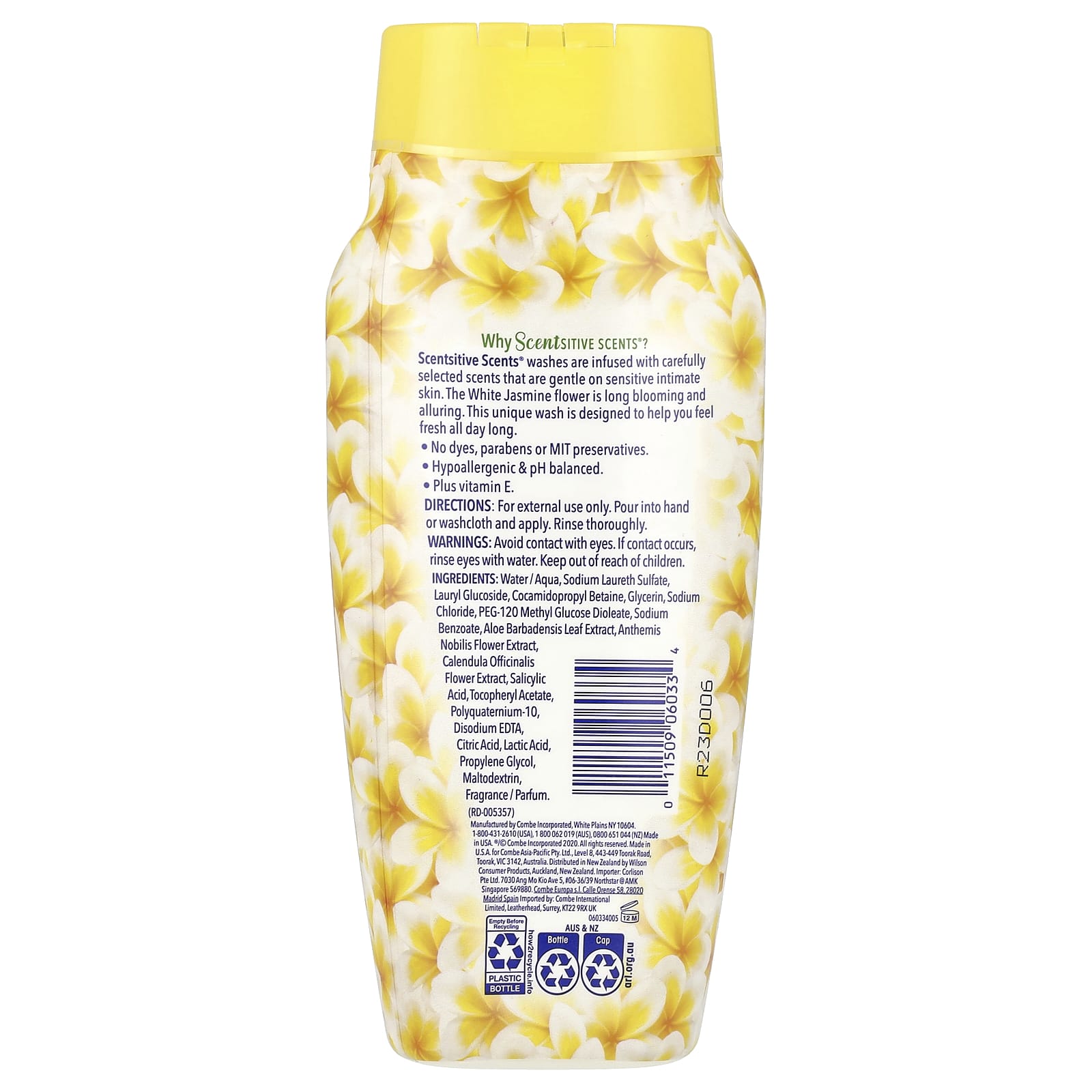 Vagisil, Scentsitive Scents®, Daily Intimate Wash, White Jasmine, 12 fl oz (354 ml)