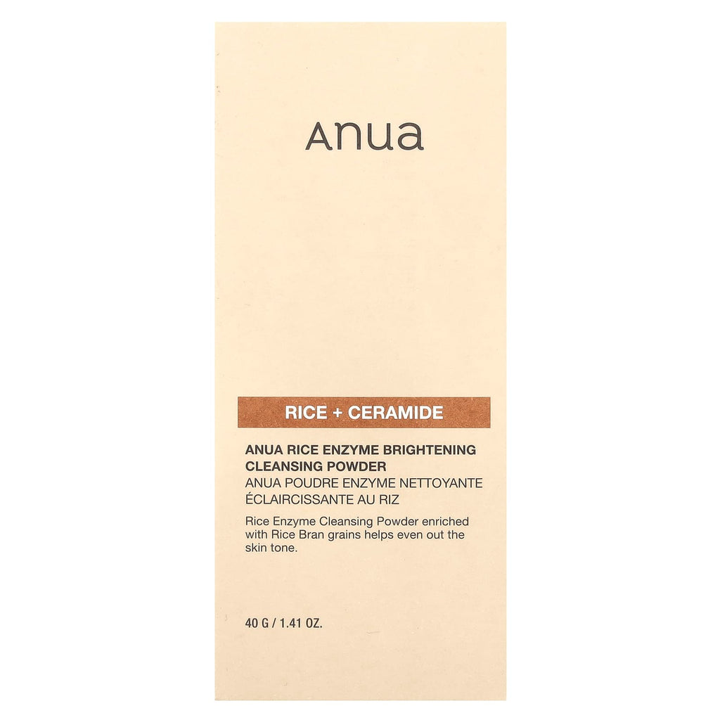 Anua, Rice Enzyme Brightening Cleansing Powder, Rice + Ceramide, 1.41 oz (40 g)