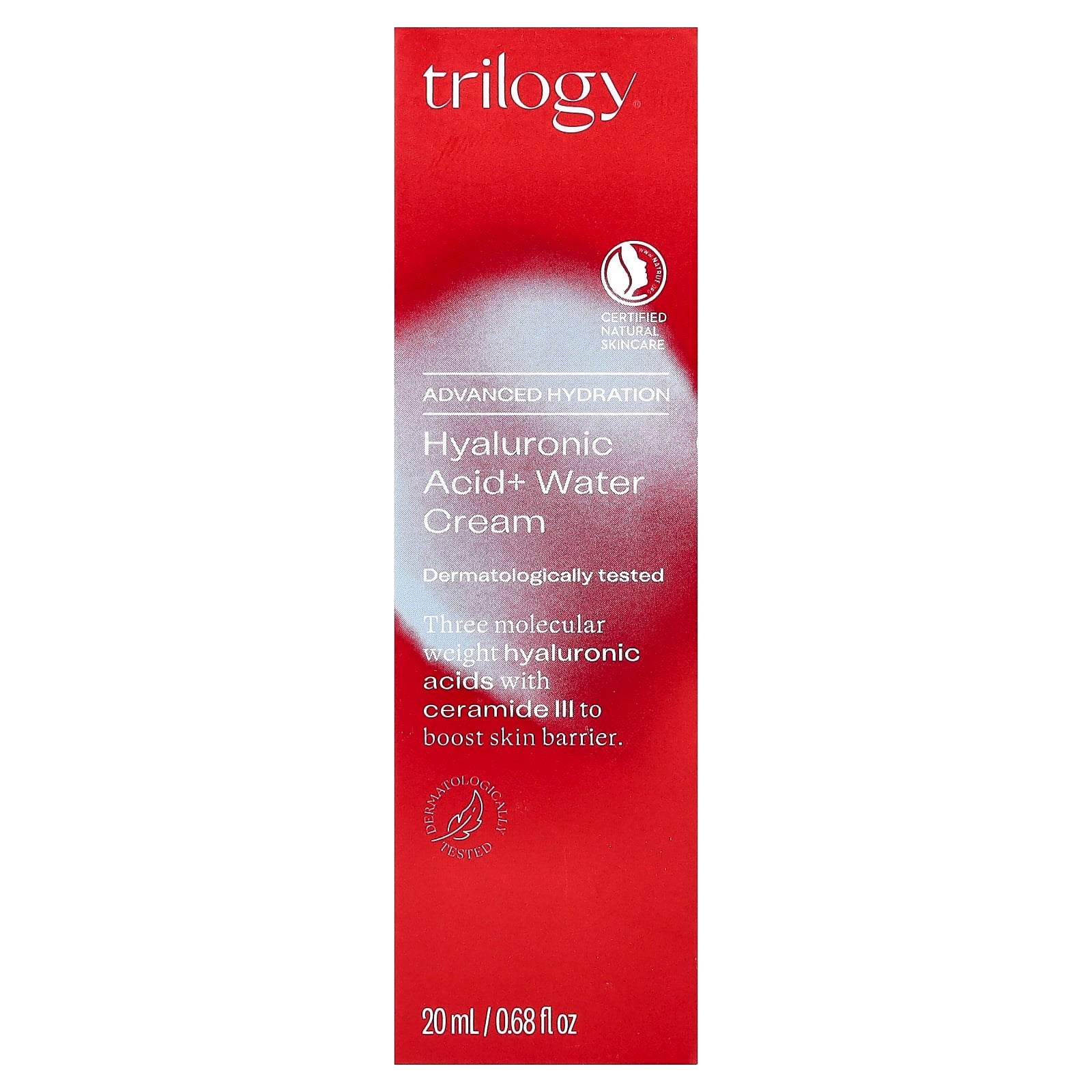 Trilogy, Hyaluronic Acid + Water Cream, 0.68 fl oz (20 ml)