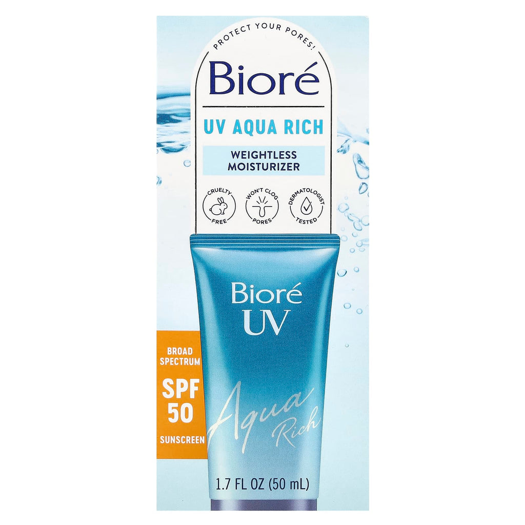 Biore, UV Aqua Rich, Weightless Moisturizer, SPF 50 , 1.7 fl oz (50 ml)