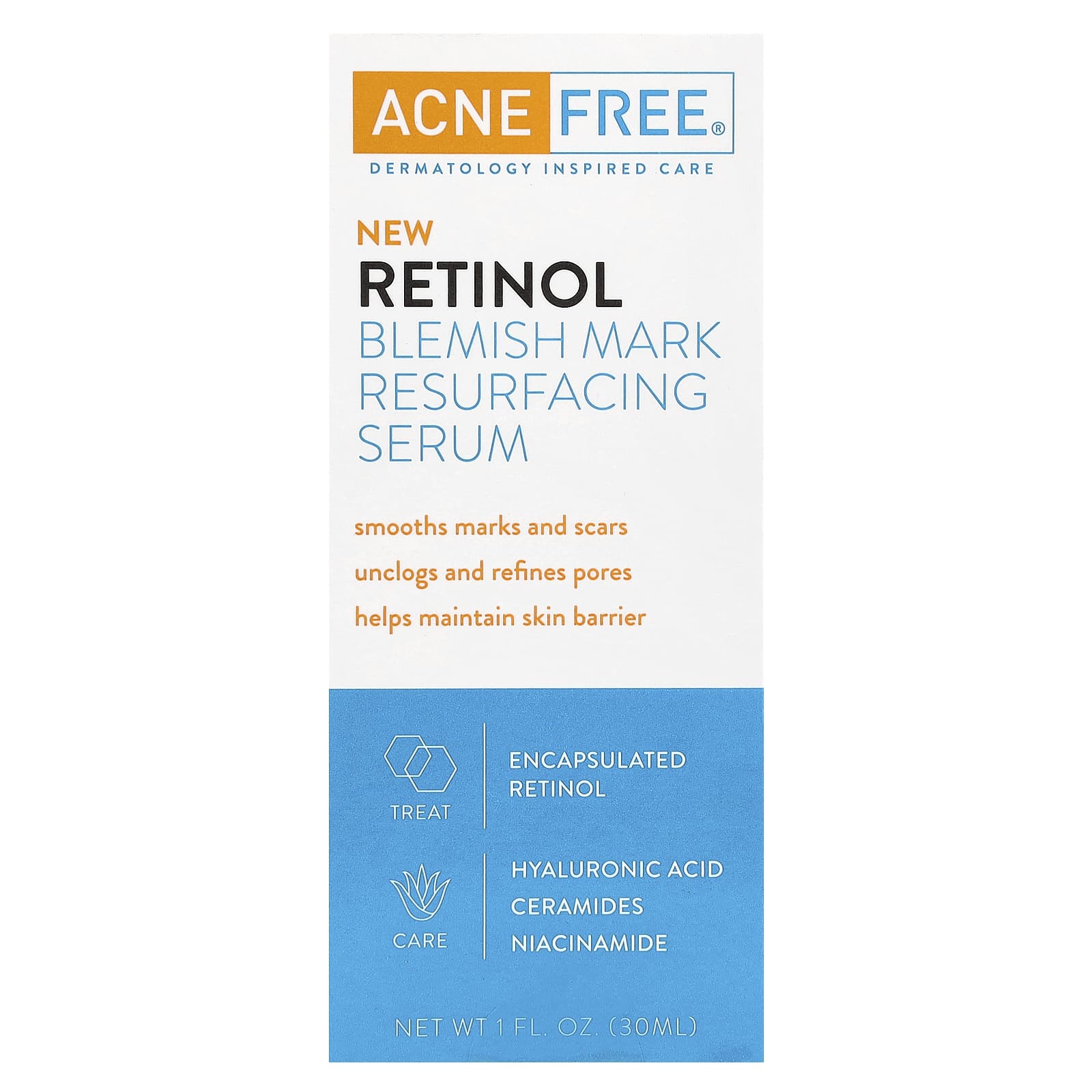 ACNE FREE, Retinol Blemish Mark Resurfacing Serum, 1 fl oz (30 ml)