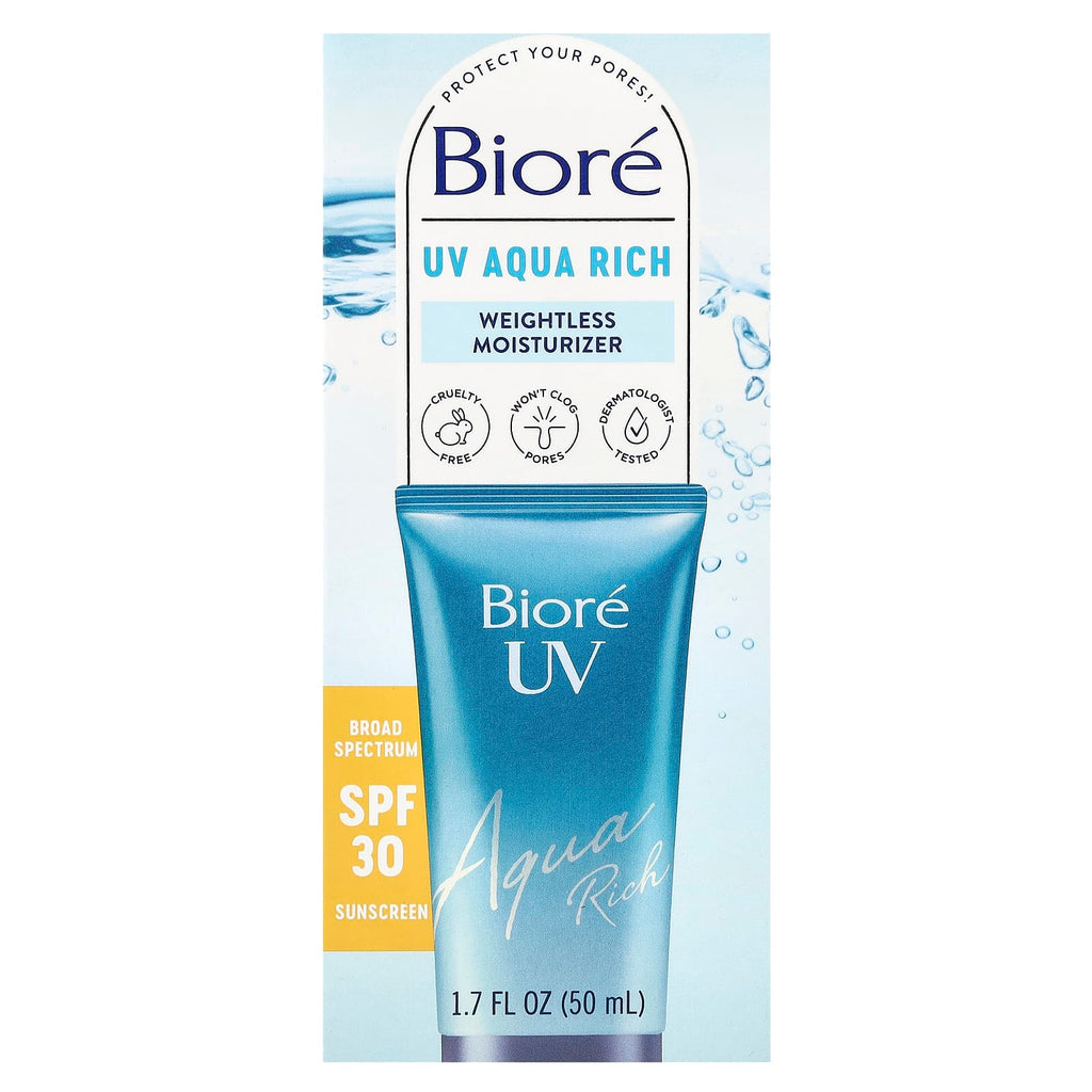 Biore, UV Aqua Rich, Weightless Moisturizer, SPF 30, 1.7 fl oz (50 ml)
