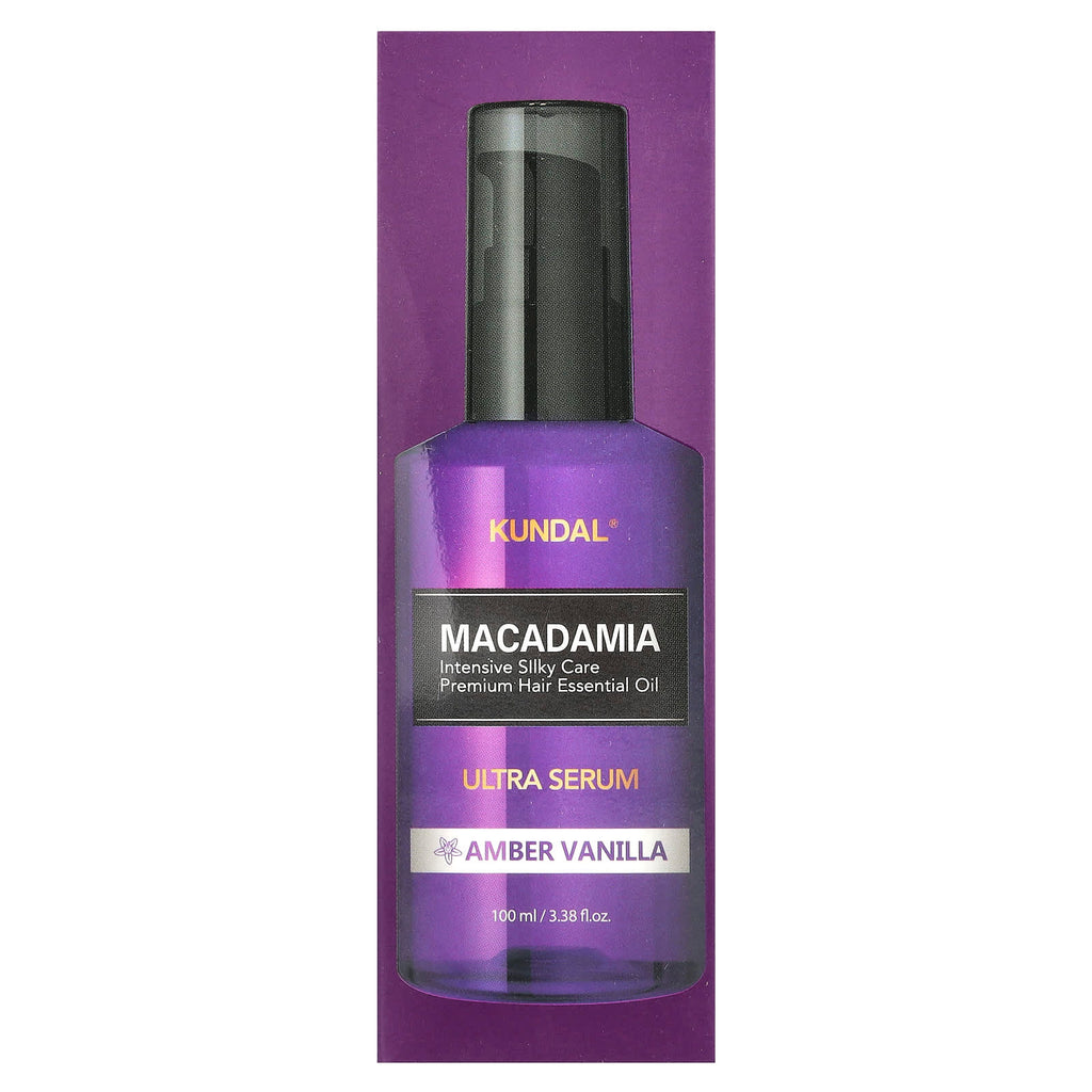 Kundal, Macadamia Ultra Hair Serum, Amber Vanilla, 3.38 fl oz (100 ml)
