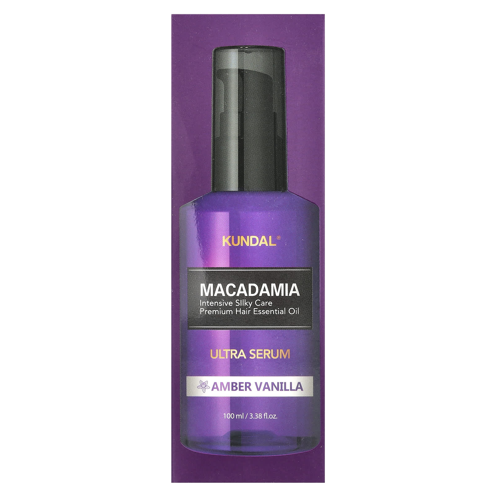 Kundal, Macadamia Ultra Hair Serum, Amber Vanilla, 3.38 fl oz (100 ml)