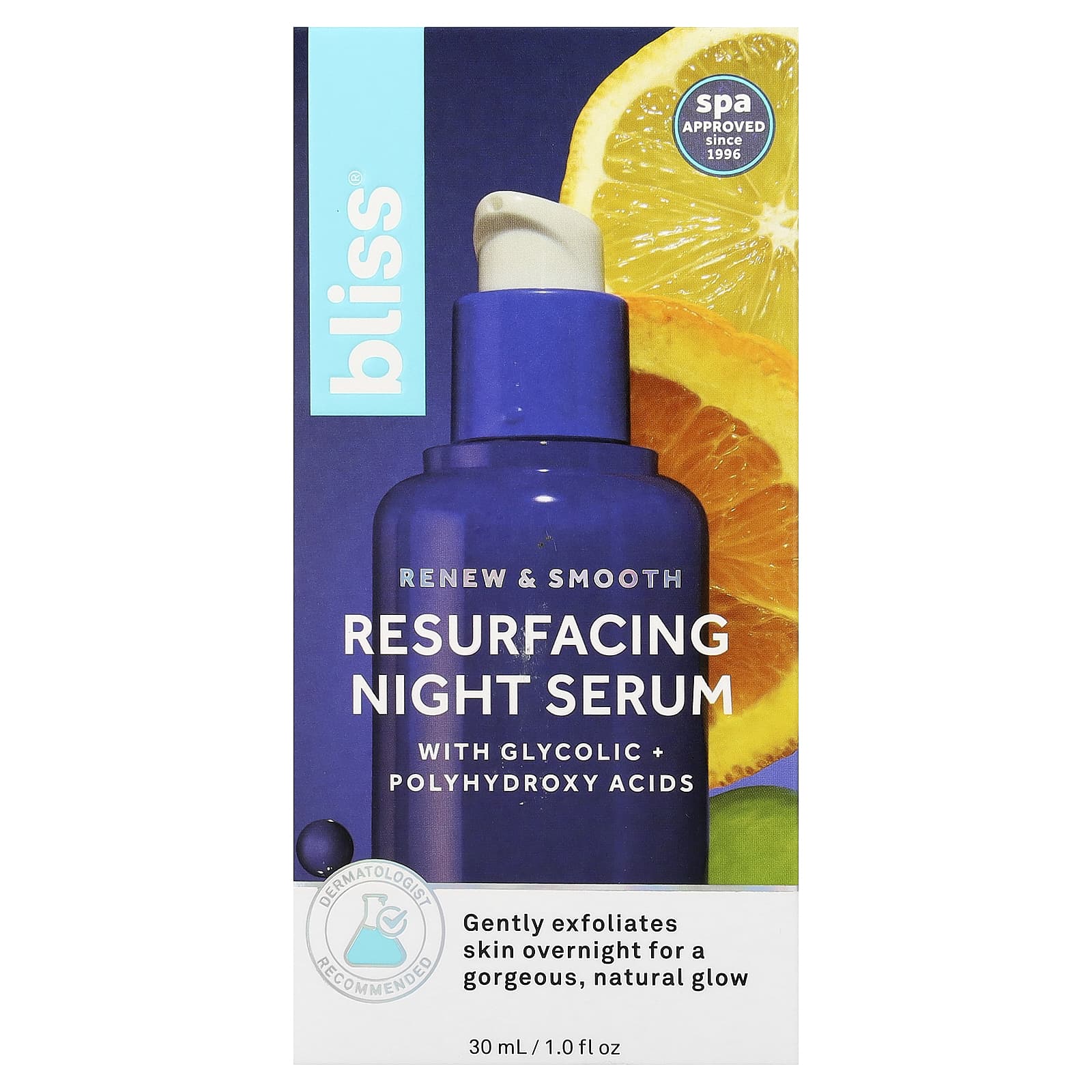 Bliss, Renew & Smooth, Resurfacing Night Serum, 1 fl oz (30 ml)