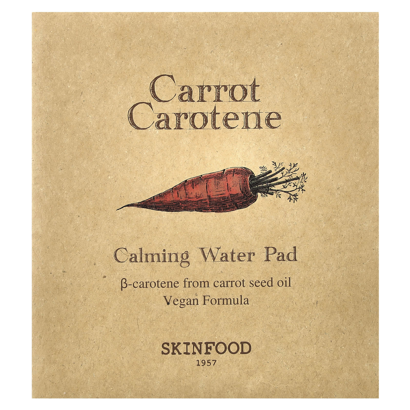 SKINFOOD, Carrot Carotene, Calming Water Pad, 60 Pads