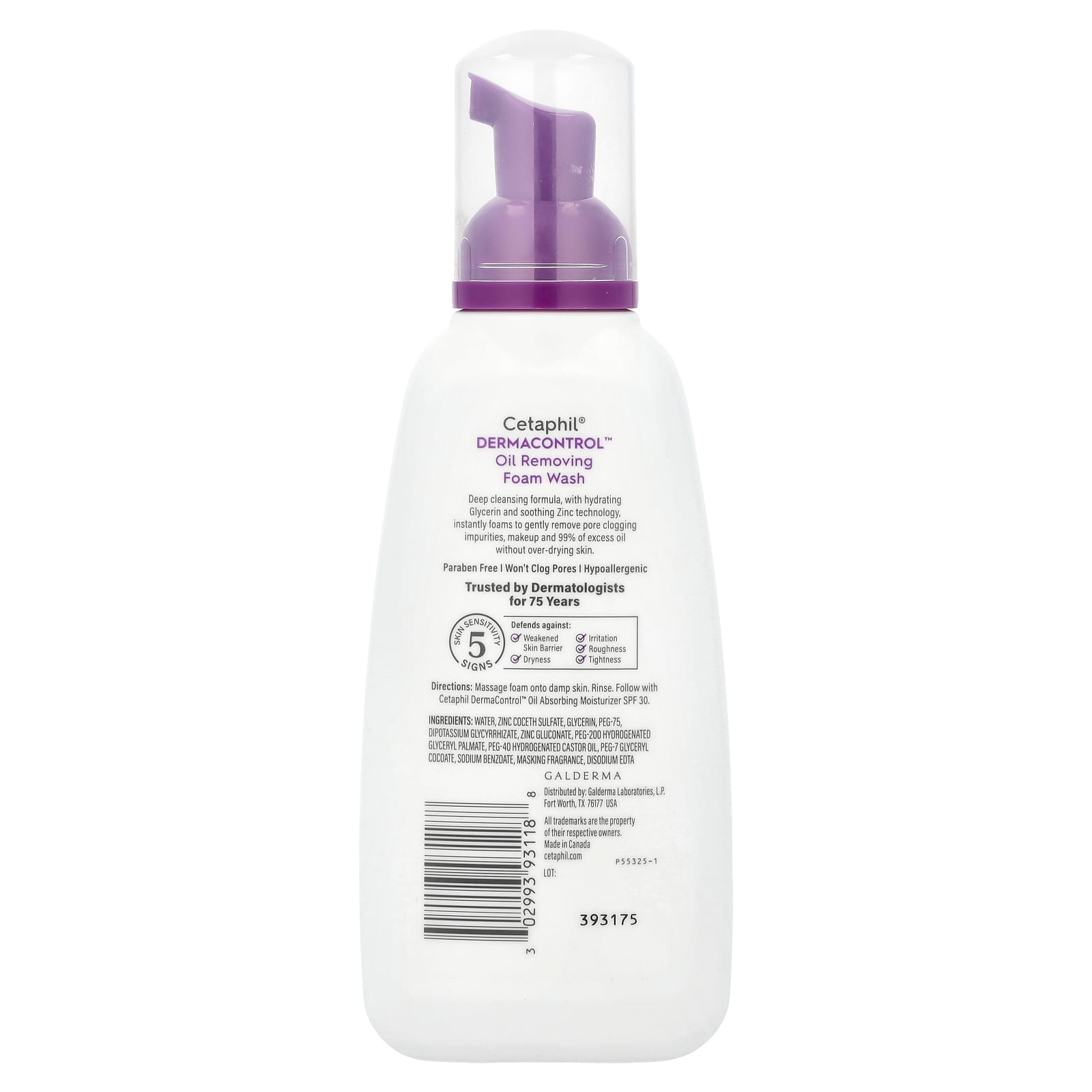 Cetaphil, Derma Control™, Oil Removing Foam Wash, 8 fl oz (237 ml)