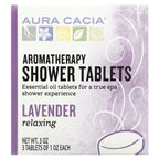 Aura Cacia, Aromatherapy Shower Tablets, Lavender, 3 Tablets, 1 oz Each