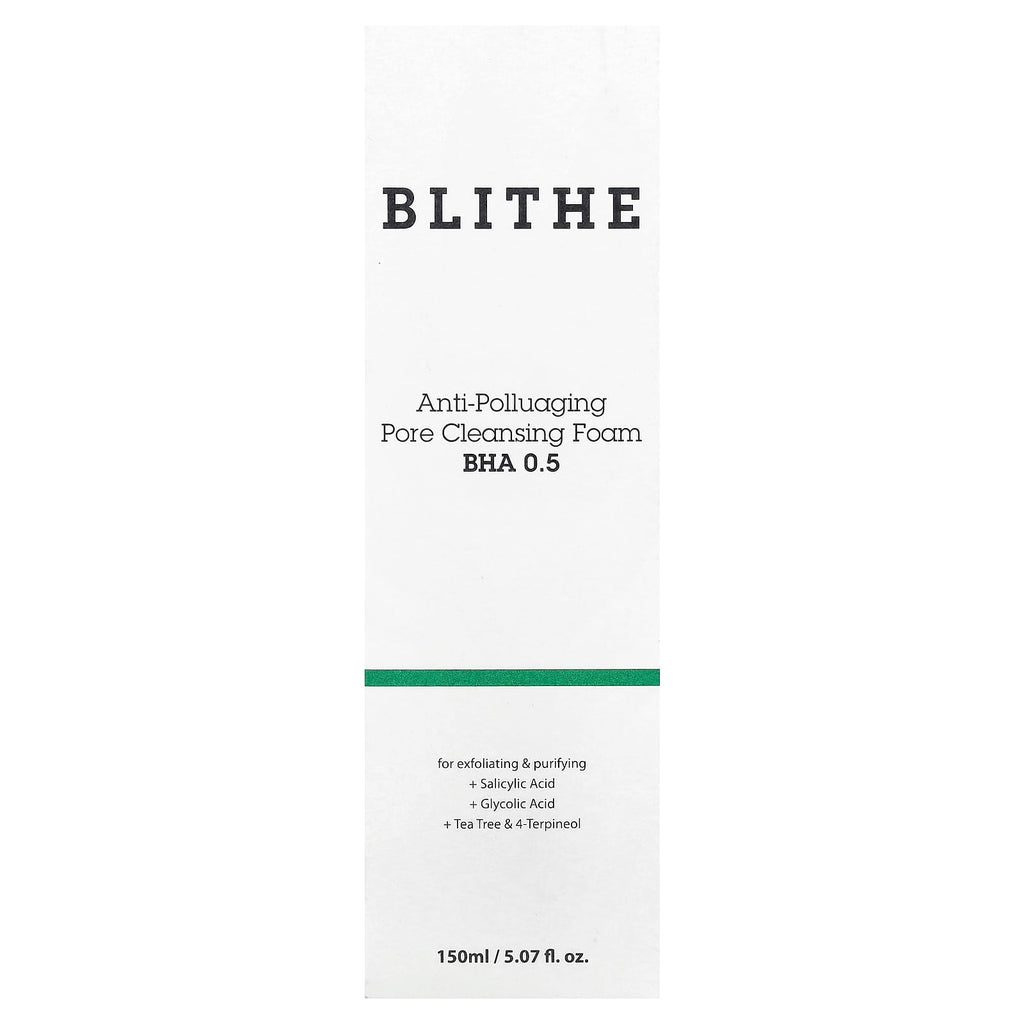 Blithe, Anti-Polluaging Pore Cleansing Foam, BHA 0.5, 5.07 fl oz (150 ml)