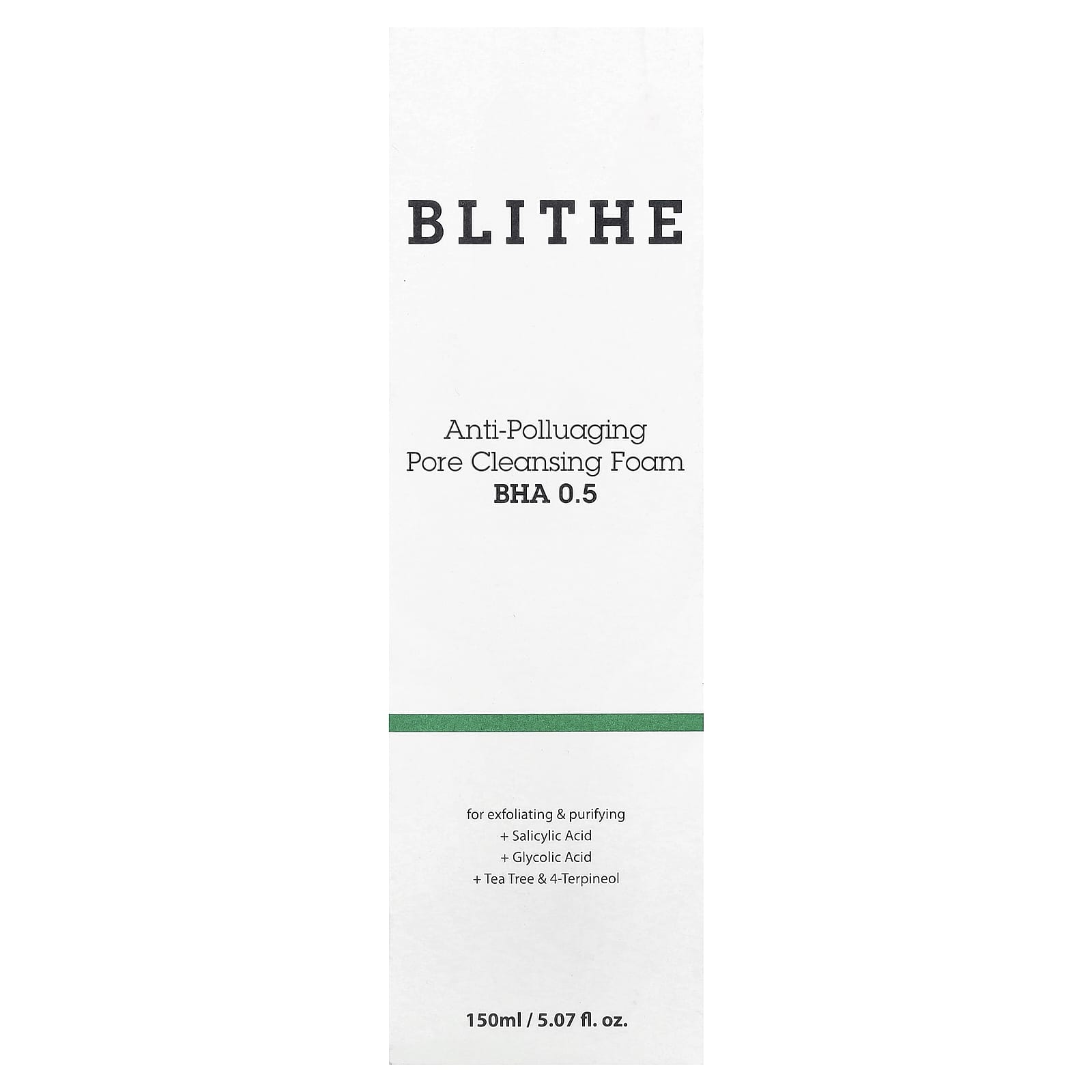 Blithe, Anti-Polluaging Pore Cleansing Foam, BHA 0.5, 5.07 fl oz (150 ml)