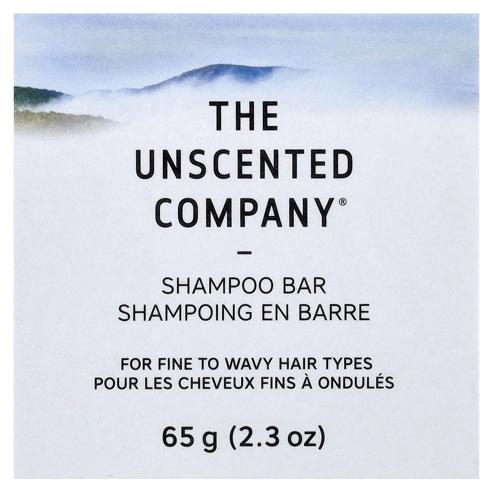 The Unscented Company, Shampoo Bar, For Fine to Wavy Hair Types, Fragrance Free, 2.3 oz (65 g)