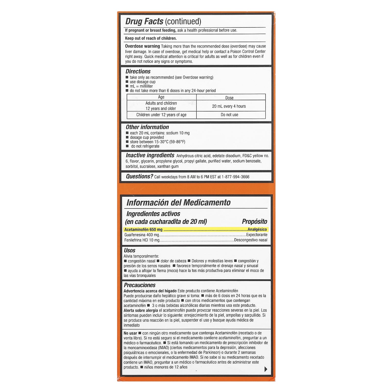 Tukol, Max Action, Sinus, Ages 12 & Over, Natural Ginger, 6 fl oz (177 ml)